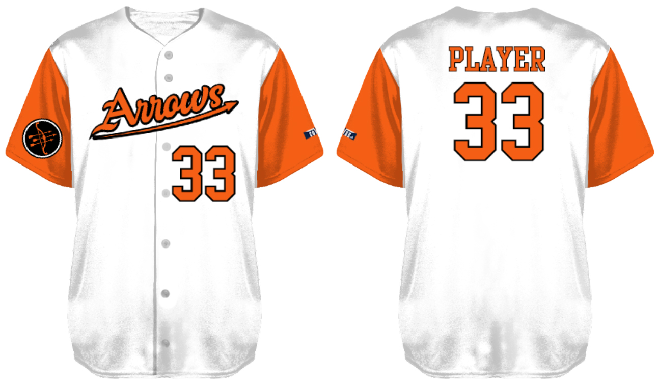 Camisa Arrows, naranja/blanco