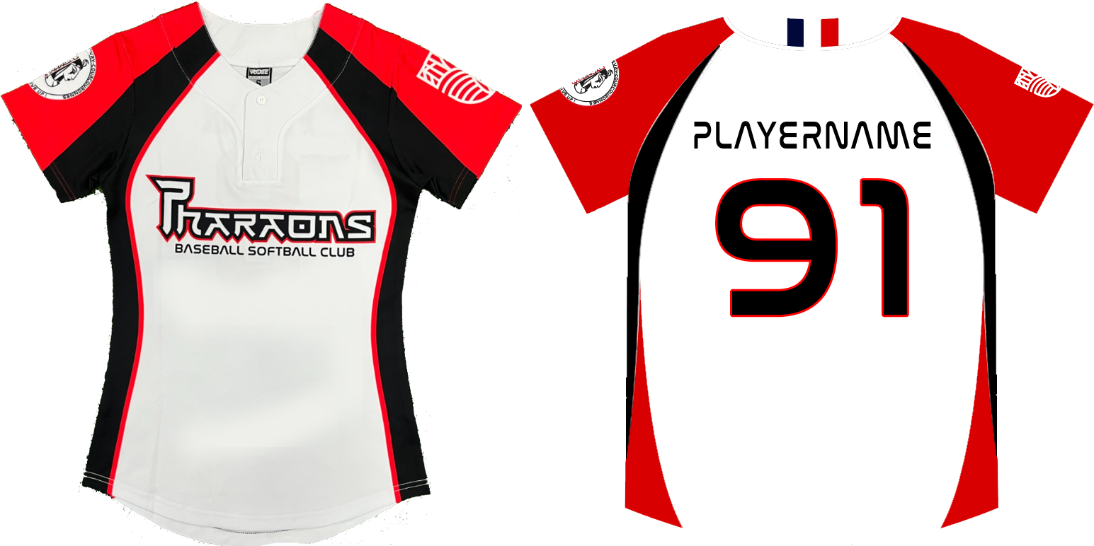 Evry Pharaons Jersey, Women: White, Flatback mesh