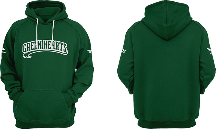 Sudadera Green Hearts: verde oscuro