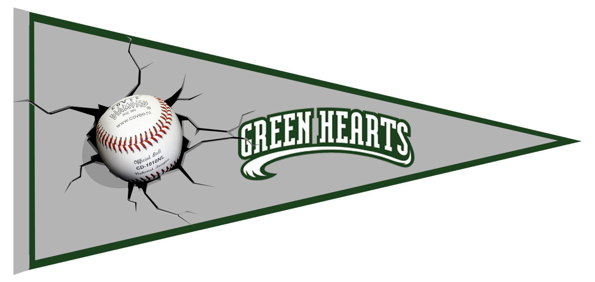 Green Hearts Pennant