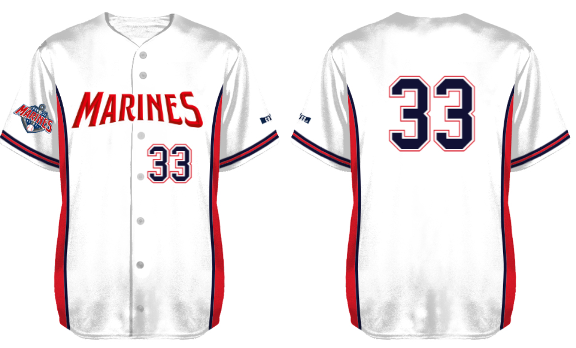 Camisa Hamburg Marines, 40/40 Flatback Mesh: blanco