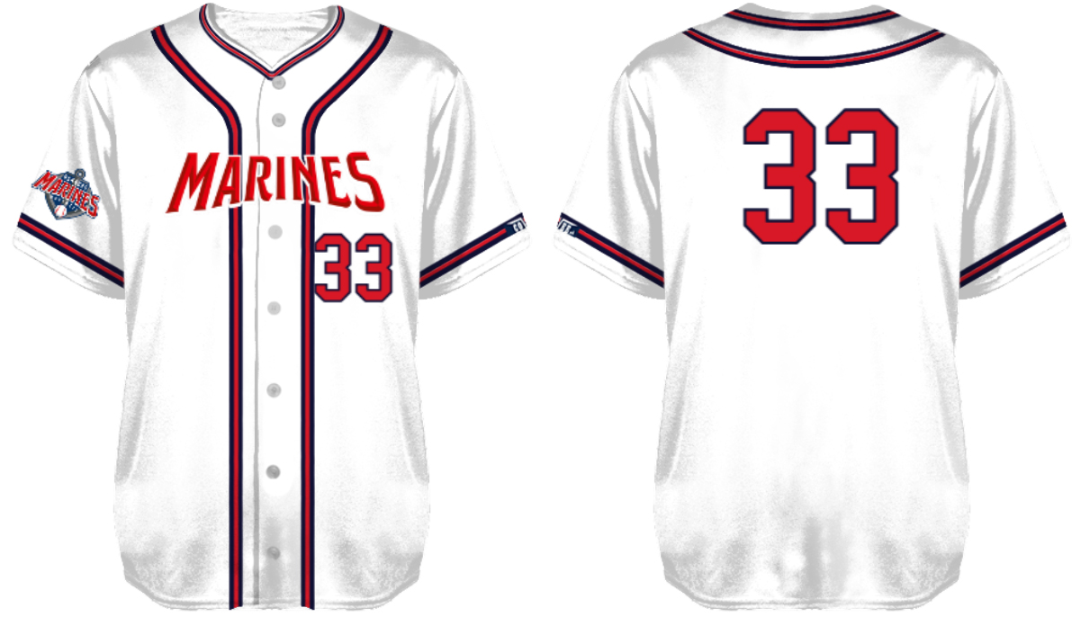 Camisa Hamburg Marines, Flatback Mesh: blanco