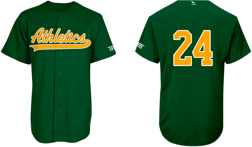 Athletics Shirt: Donkergroen