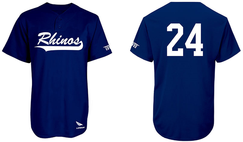 Camisa Arnhem Rhinos: 2 Botones, Flatback Mesh