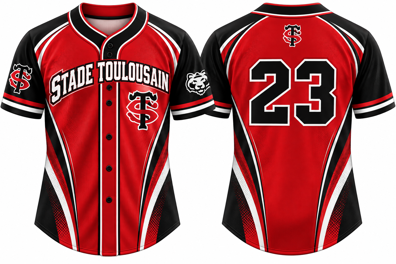 Stade Toulousain Alternate Jersey, Flatback Mesh