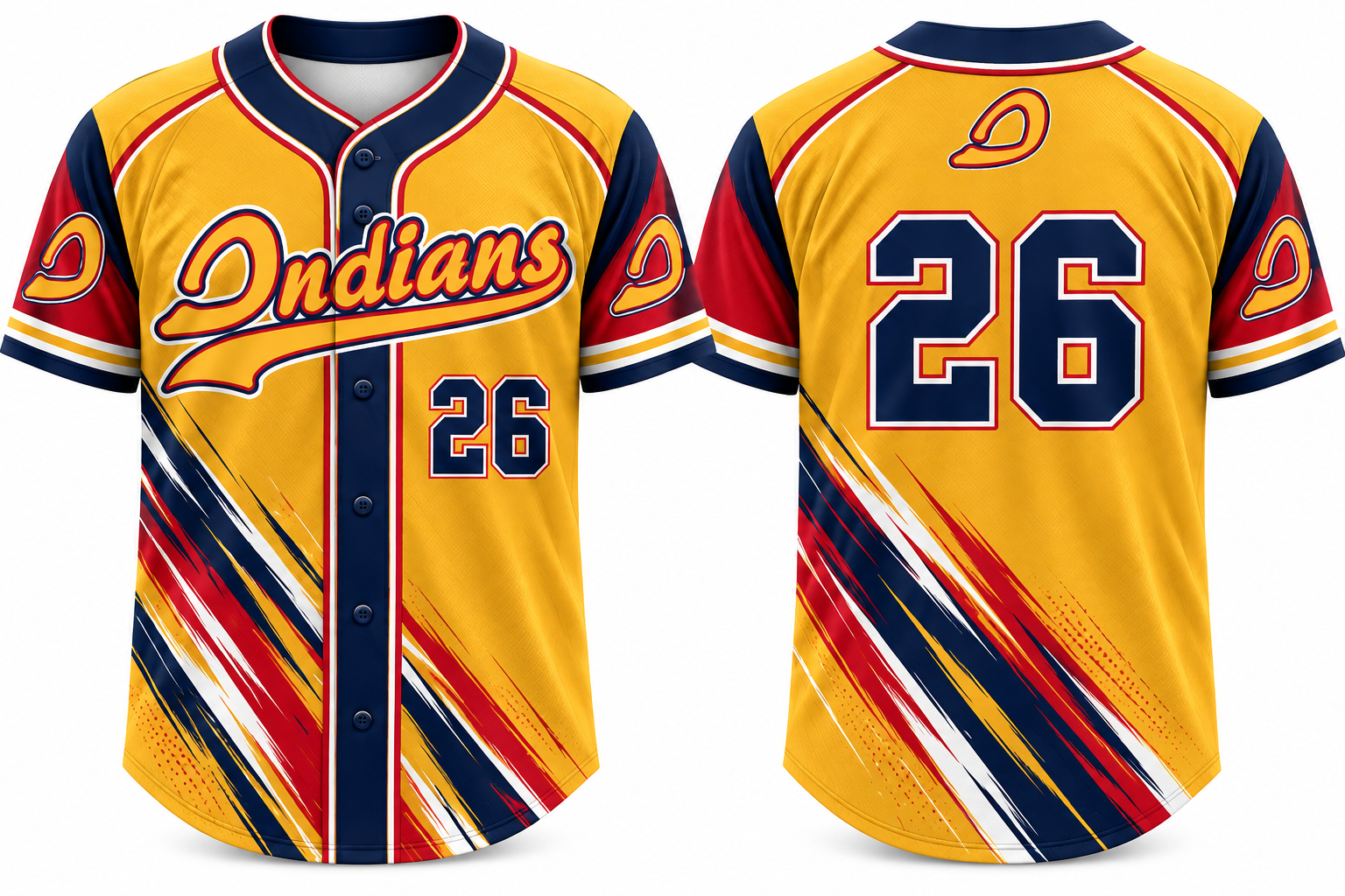 Aichelberg Indians Alternate Jersey, Flatback Mesh