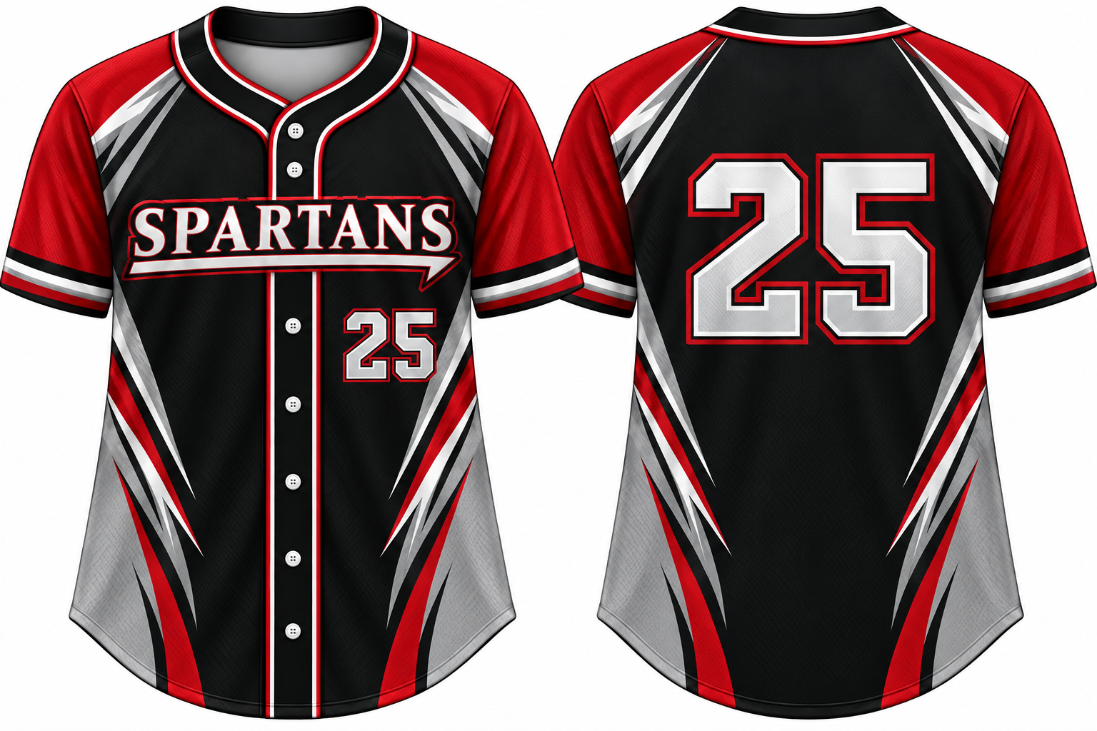 Newton Spartans Alternate Jersey, Flatback Mesh