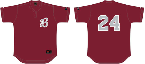Camisa Sófbol Baldham Boars, con 2 botones: Flatback Mesh