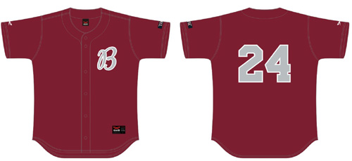 Camisa Sófbol Baldham Boars, Con botones: Flatback Mesh