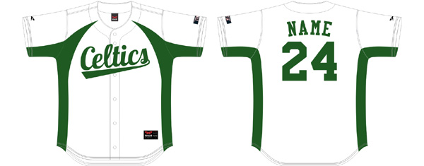 Camisa Tournai Celtics: blanco, Beísbol