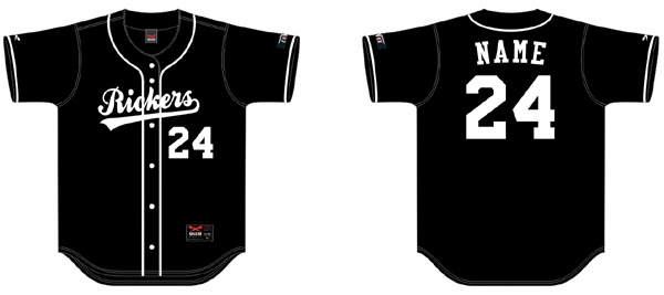 Black Rickers Jersey, Women: Flatback Mesh