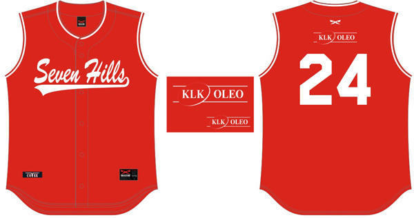 Seven Hills Shirt Softbal, Flatback Mesh + Sponsor