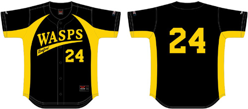 Maglia Romford Wasps, maglia con retro piatto: Nero