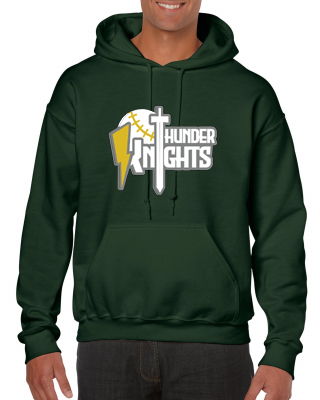 Felpa con cappuccio New Forest Thunderknights verde scuro