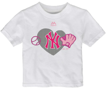 Camiseta Girls Just Love Baseball: Yankees Wit