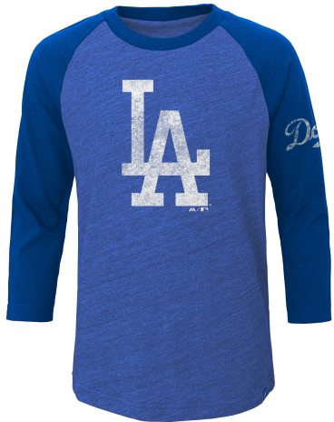 Maglietta vintage Dodgers maniche 3/4, giovani