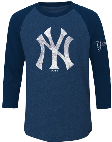 Vintage T-Shirt 3/4 mouw Yankees, Jeugd