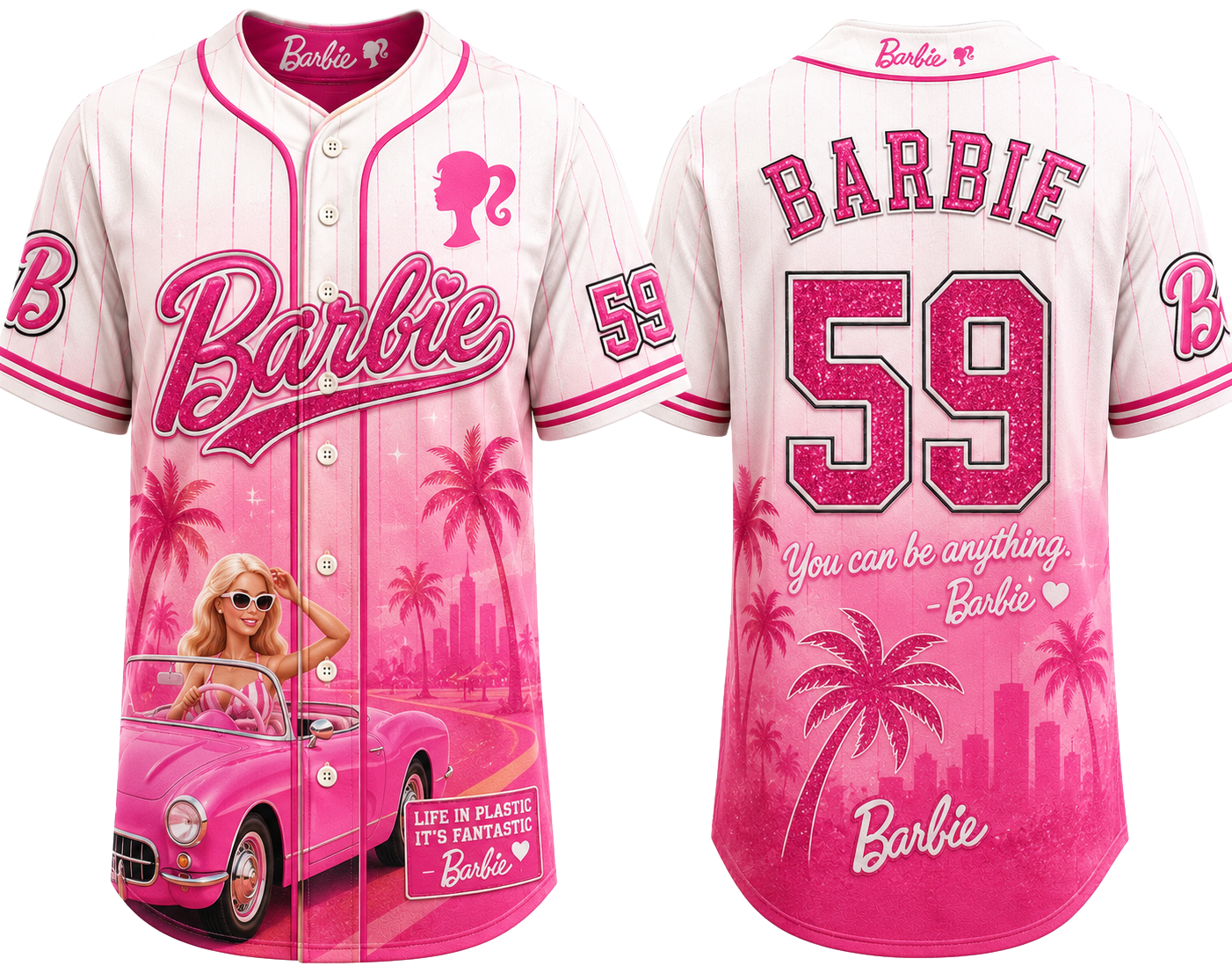 Party Jersey Mesh: Barbie