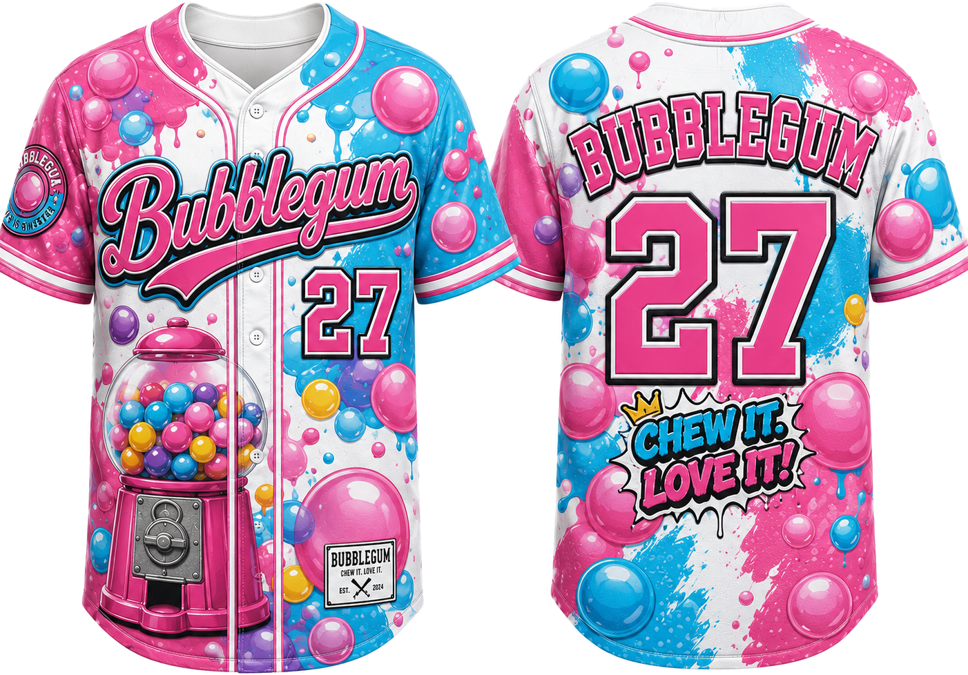 Party Jersey Mesh: Bubblegum2