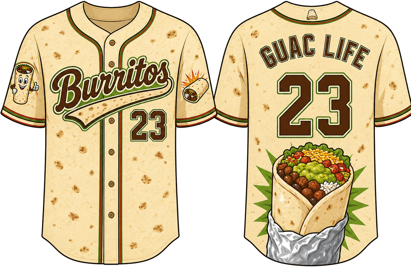 Party Jersey Mesh: Burrito