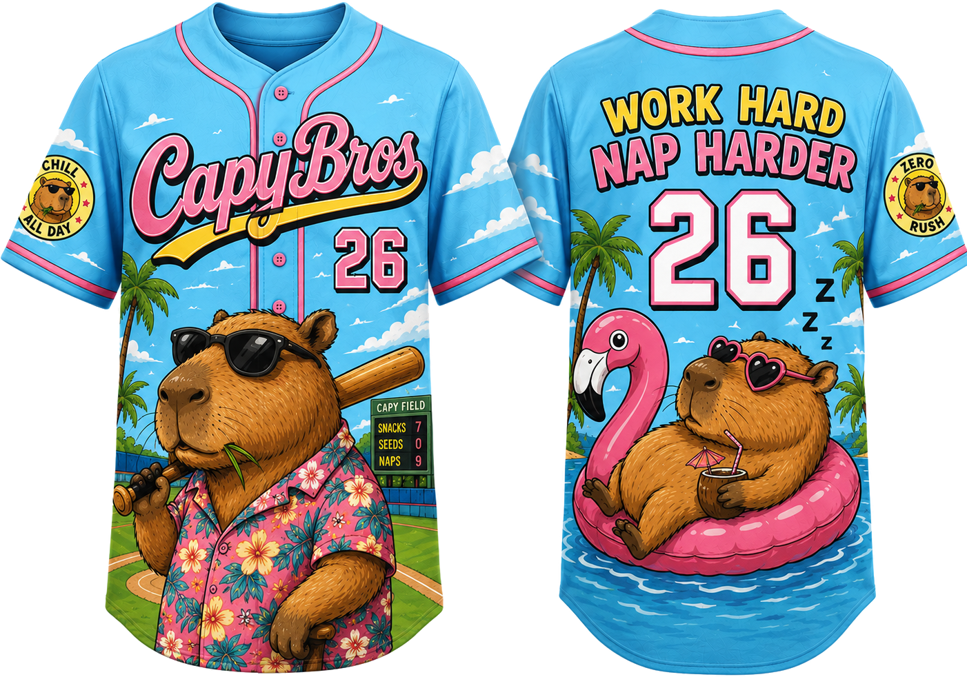 Party Jersey Mesh: Capybara