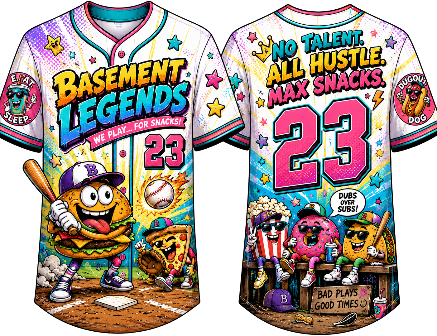 Party Jersey Mesh: Cartoon