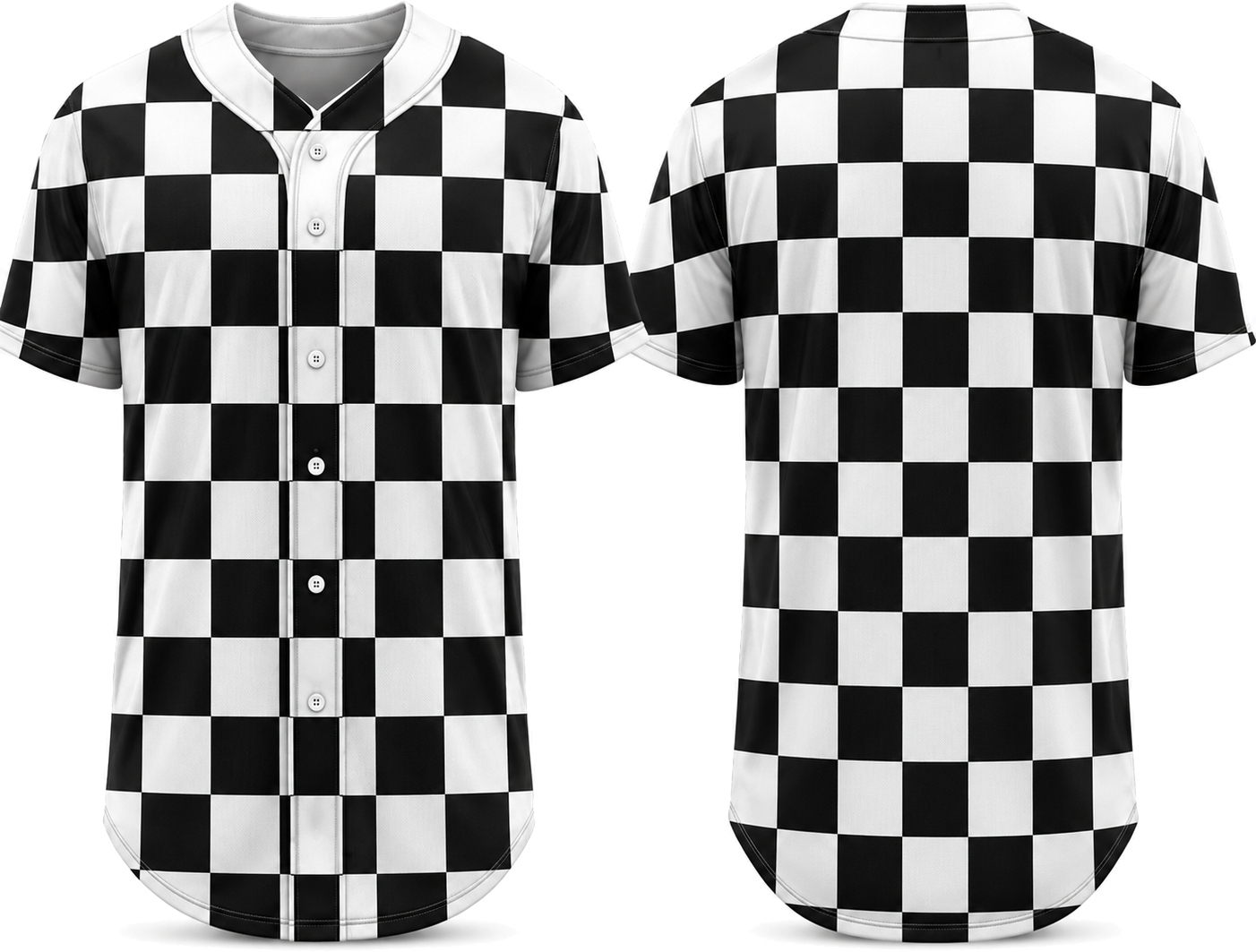 Party Jersey Mesh: Checkered Flag