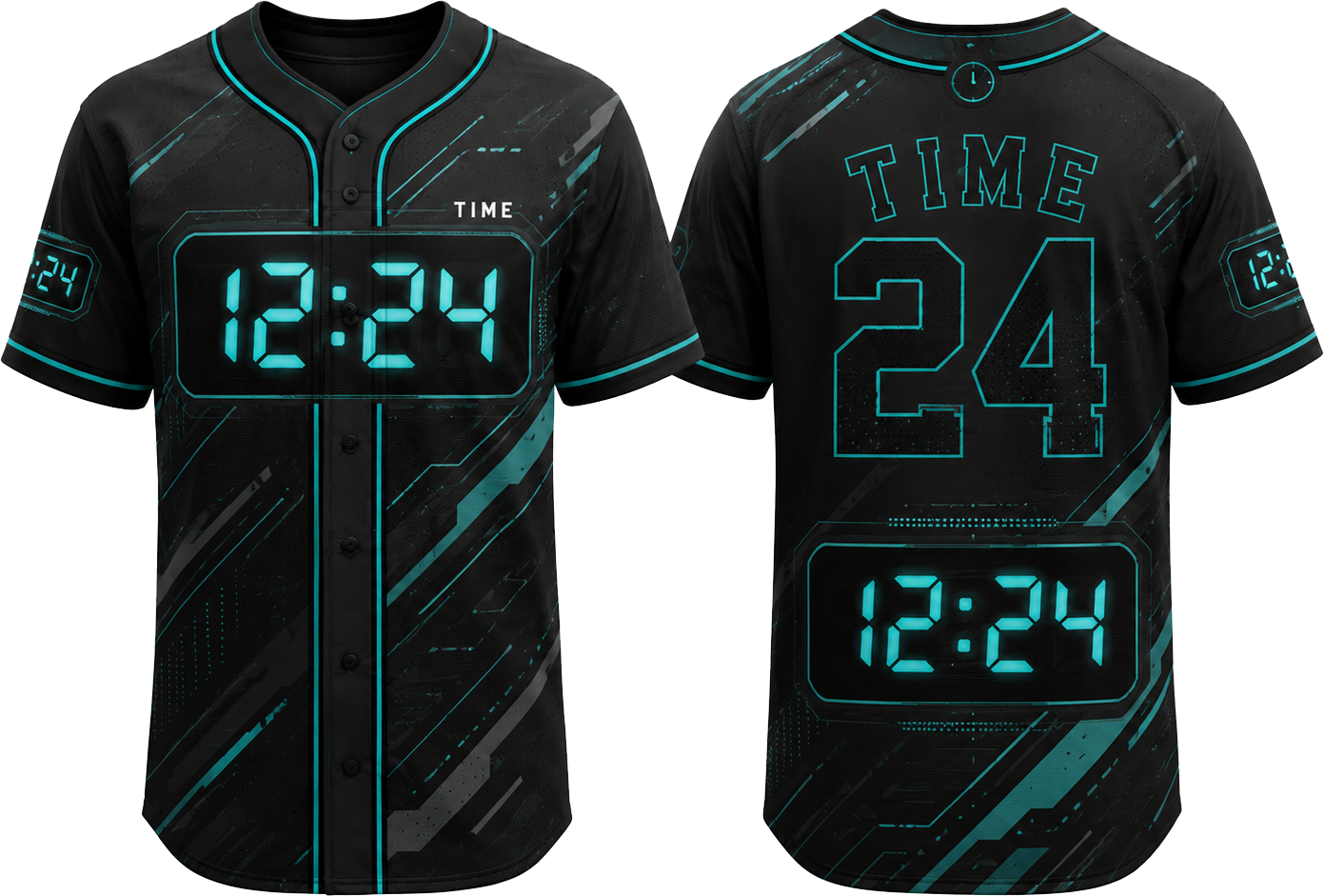 Party Jersey Mesh: Clock