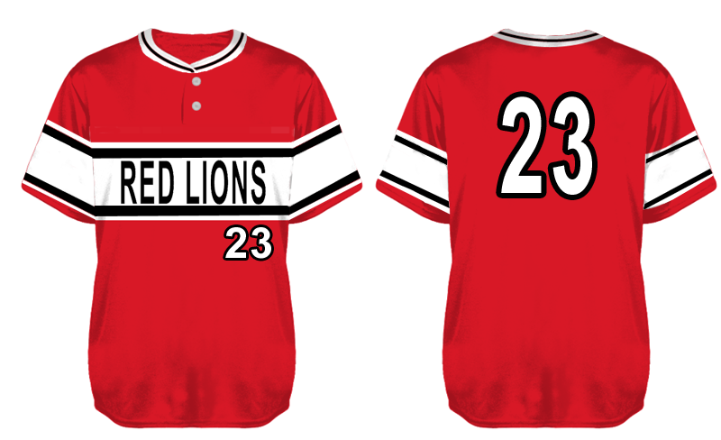 Red Lions Shirt, Rood: Flatback Mesh