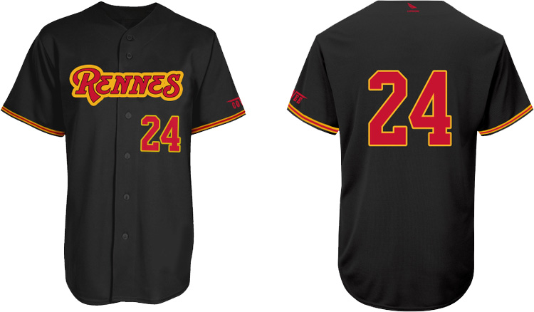 Maglia Rennes Redwings, nero: Maglia Flatback