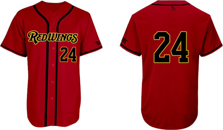 Camisa Rennes Redwings, rojo: Flatback Mesh