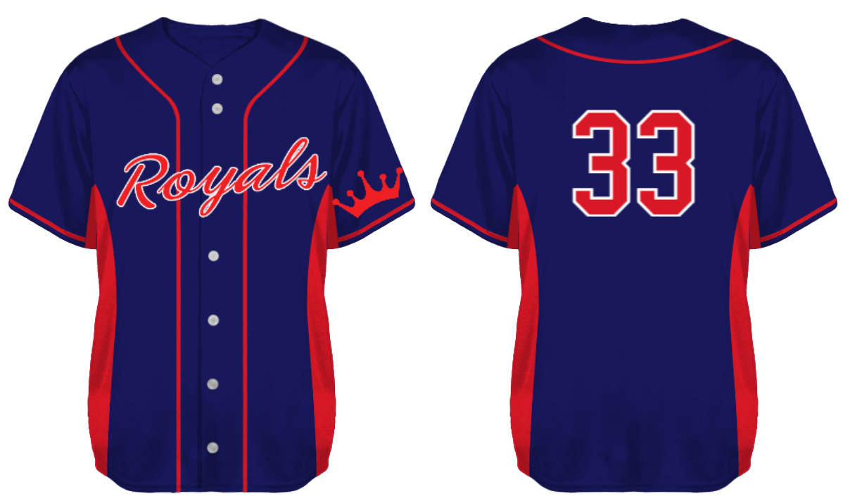 Maglia dei Royals Boxmeer, maglia a fondo piatto