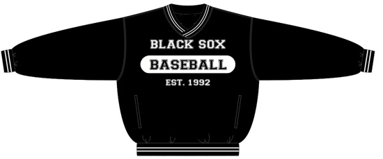 Stade Blacksox PolyMicro Pullover Jacket: Black
