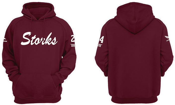Felpa con cappuccio Storks Maroon