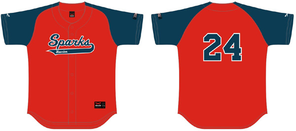 Sparks Shirt Softbal, Flatback Mesh