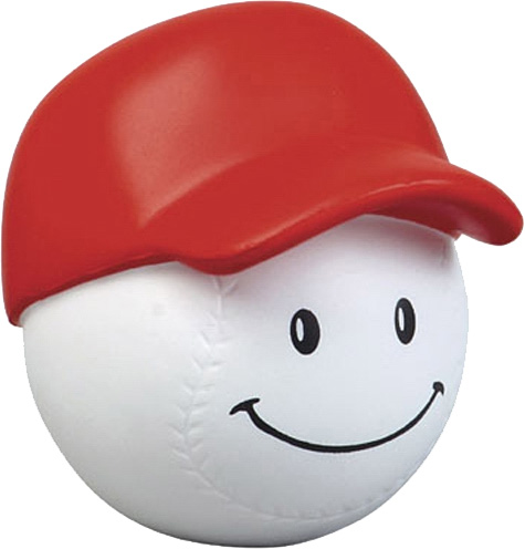 Bola de beisbol antiestrés con gorra